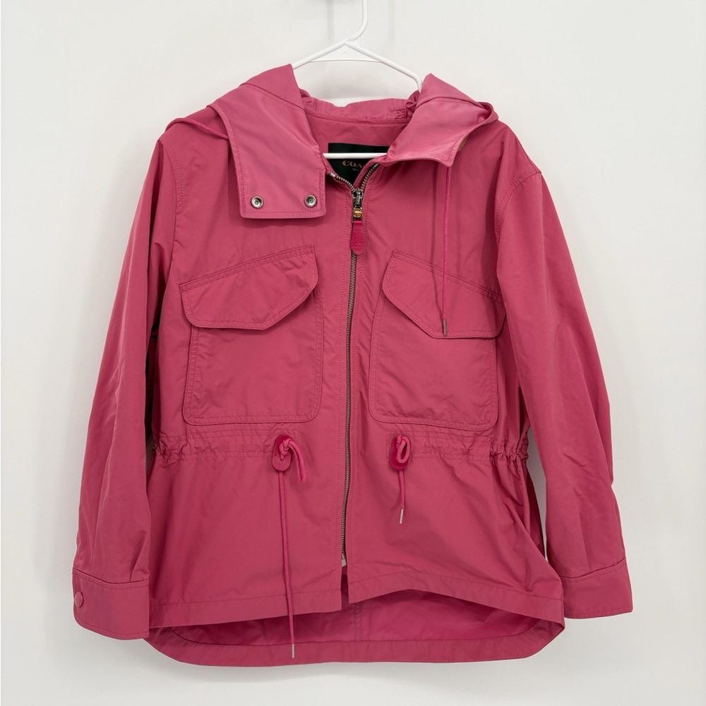 Coach Sporty Zip Windbreaker in Blossom Pink